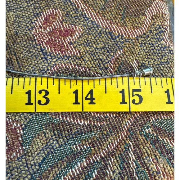 Vintage 15” Silver-tone  & Blue Beaded Necklace with  Bird - Picture 4 of 5